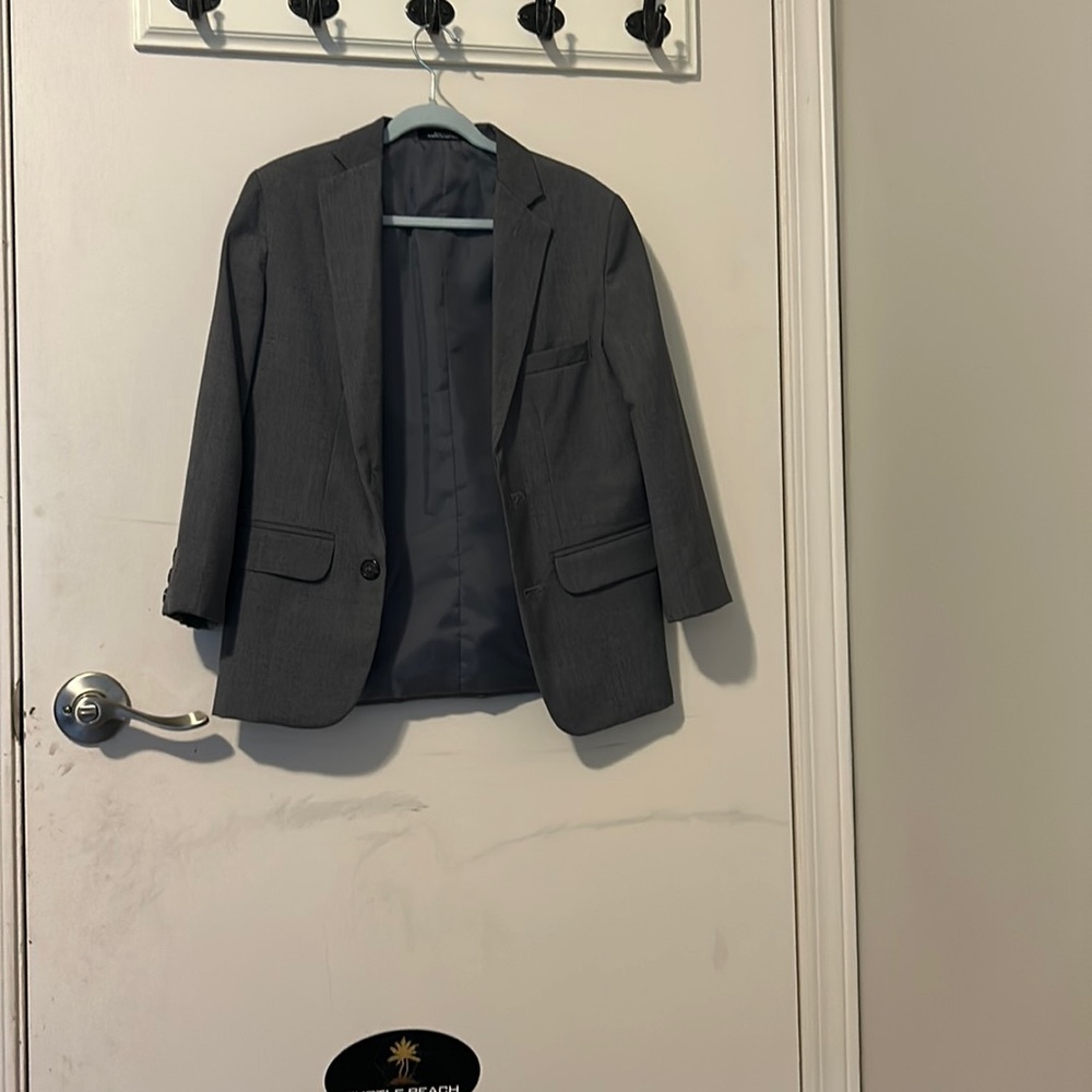 Chaps Boys Grey Blazer Dress Coat Suit Jacket